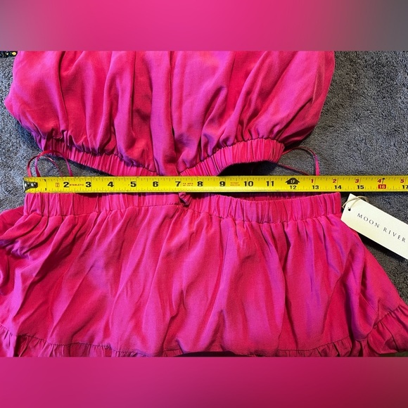 NWT Moon River Women's Pink Halter Neck Cut-Out Midi Dress Size L - Picture 7 of 9